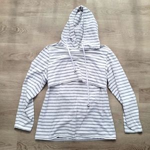 Striped Nursing Hoodie